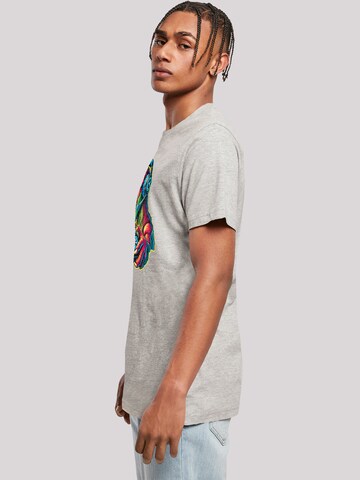 T-Shirt 'Dinosaurier Gamer' F4NT4STIC en gris
