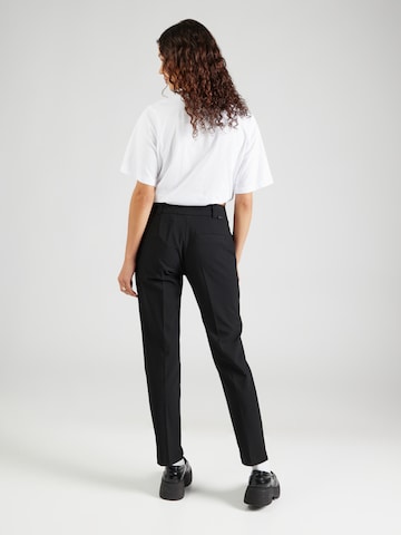 Coupe slim Pantalon à plis 'Hetana-1' HUGO en noir