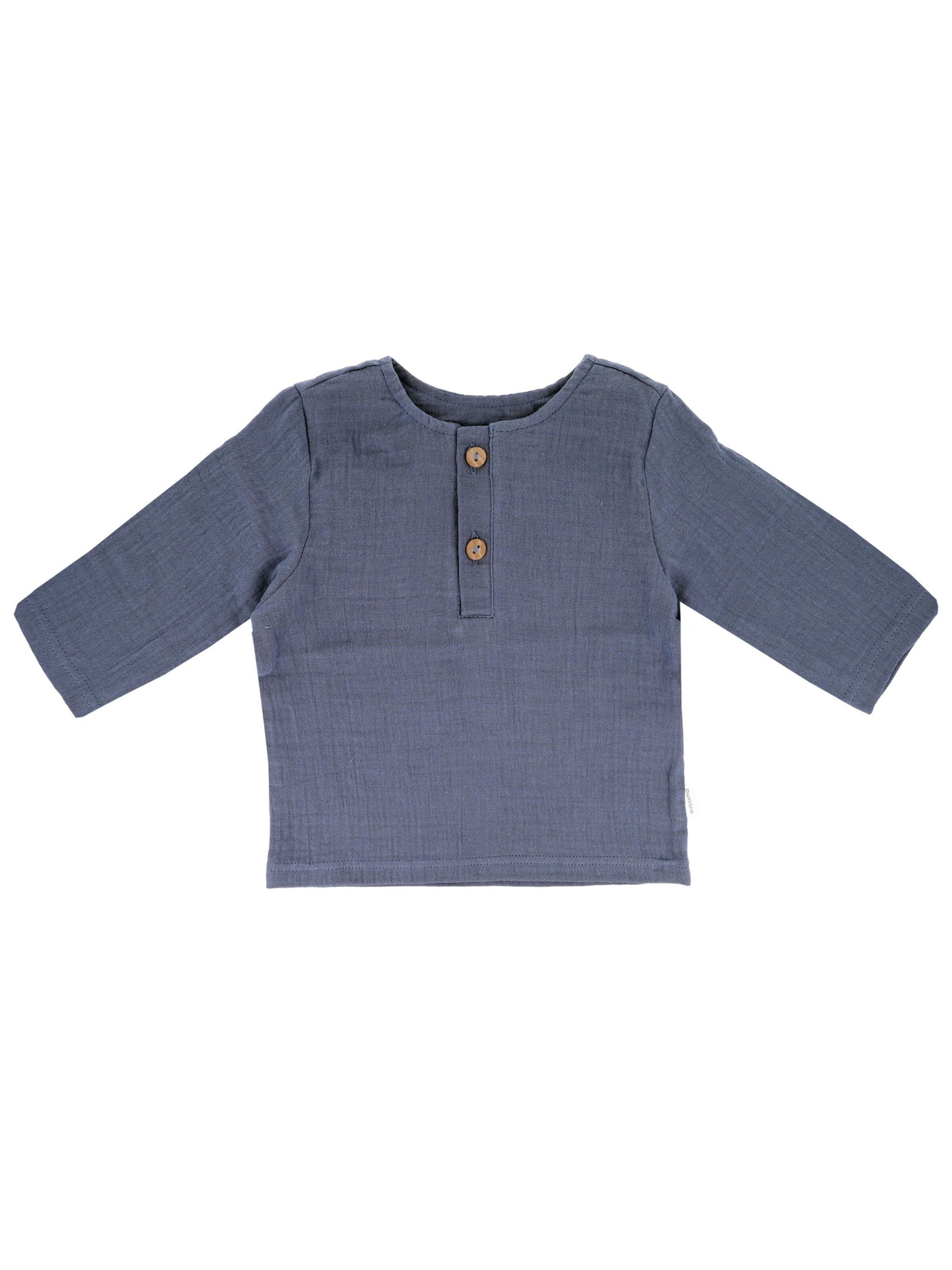 MAXIMO Shirt 'GOTS BABY BOY-Hemd, Langarm Musselinstoff' in Blue: front