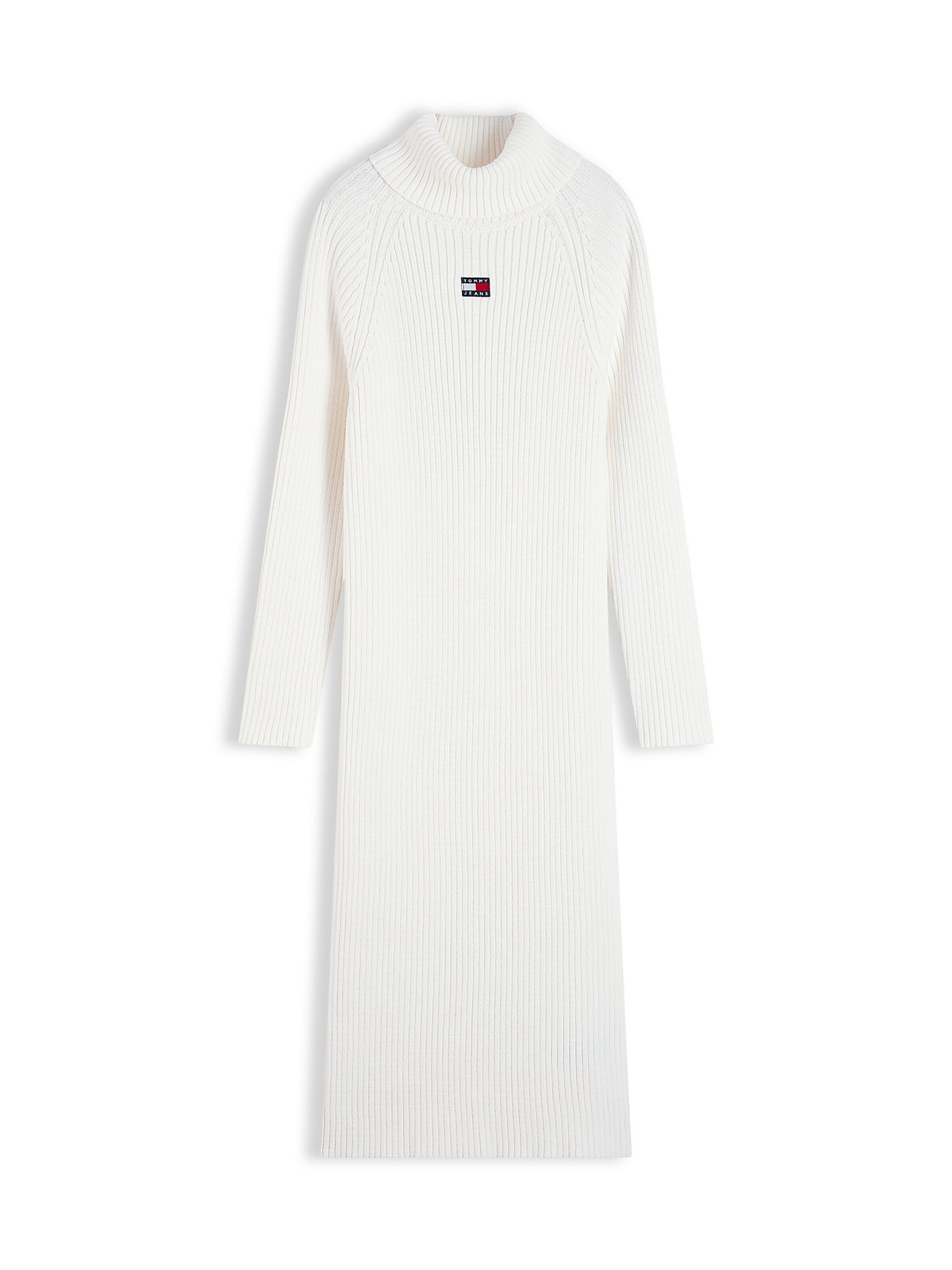 Abito in maglia di Tommy Jeans in bianco: frontale