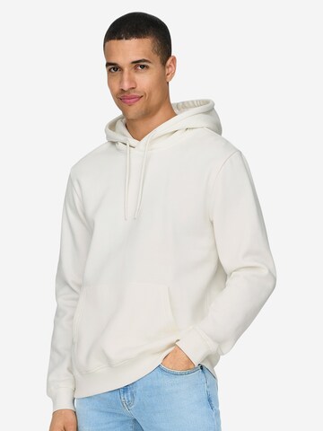 Only & Sons Sweatshirt 'Connor' in Beige