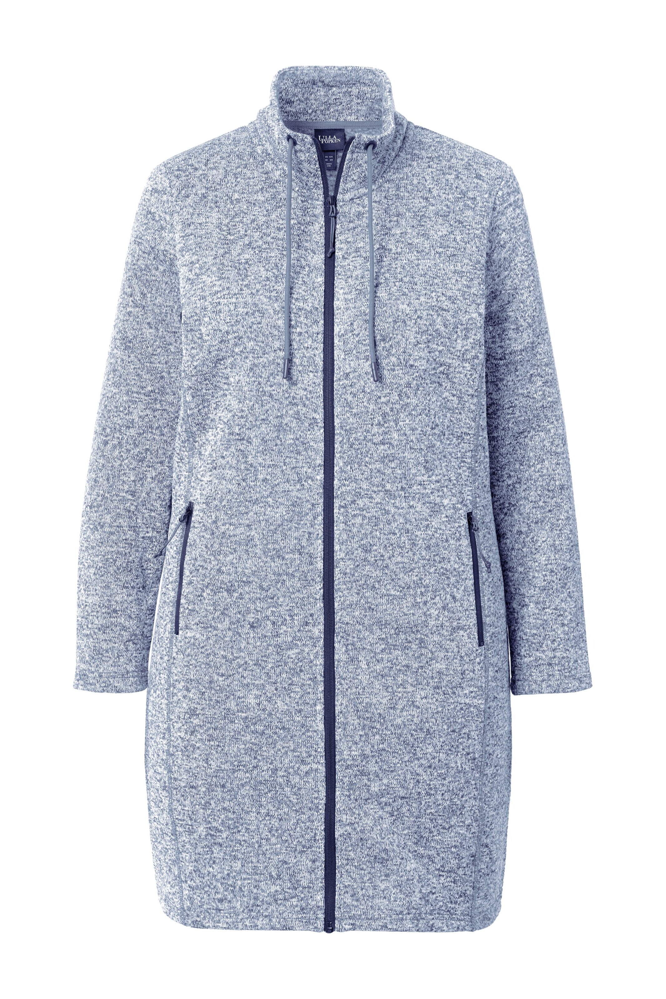 Ulla Popken Sweatjacke in Blau: Vorderseite