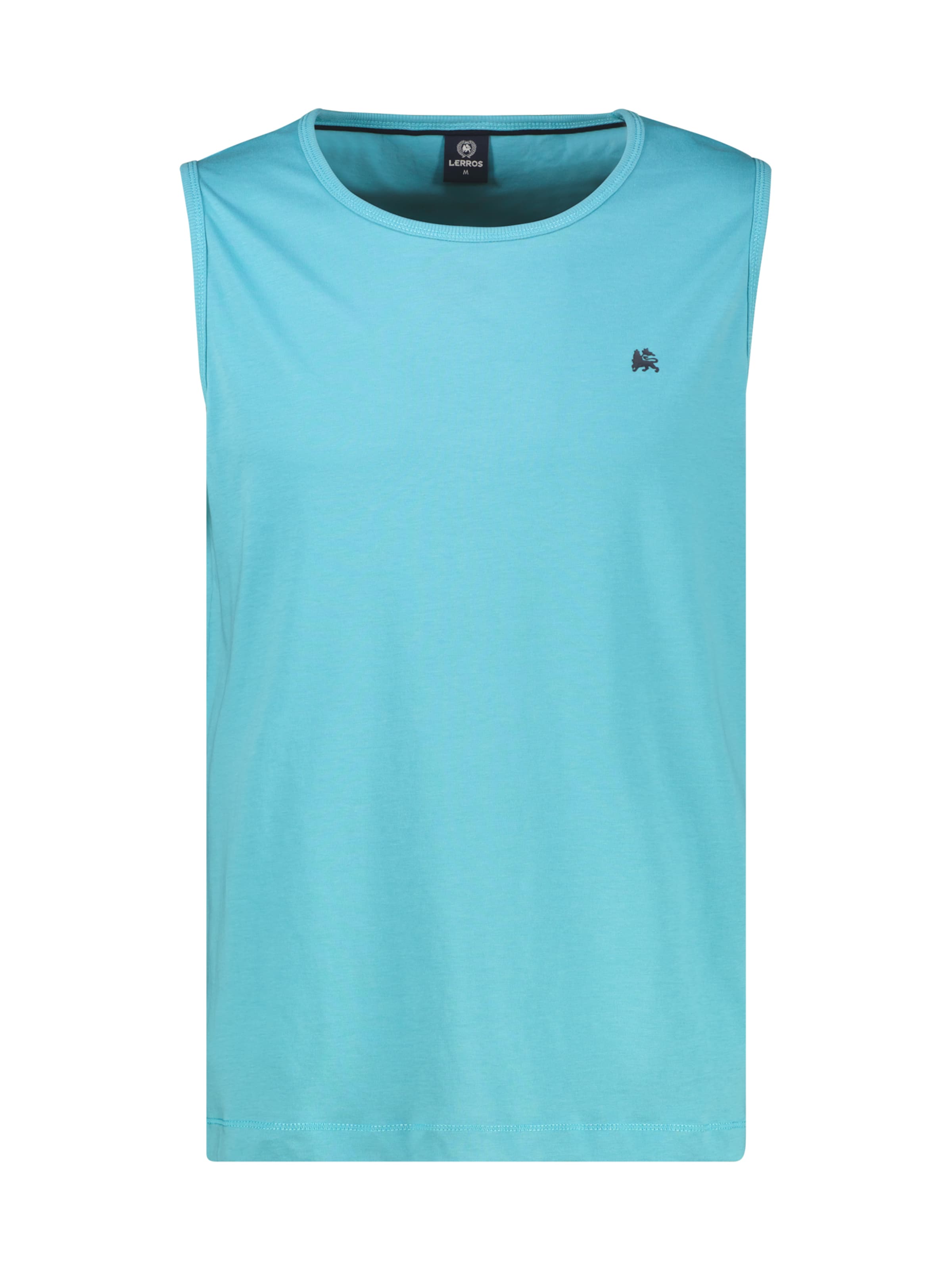 LERROS Sportliches Baumwoll-Tanktop mit O-Neck, große Größen in Blau: Vorderseite