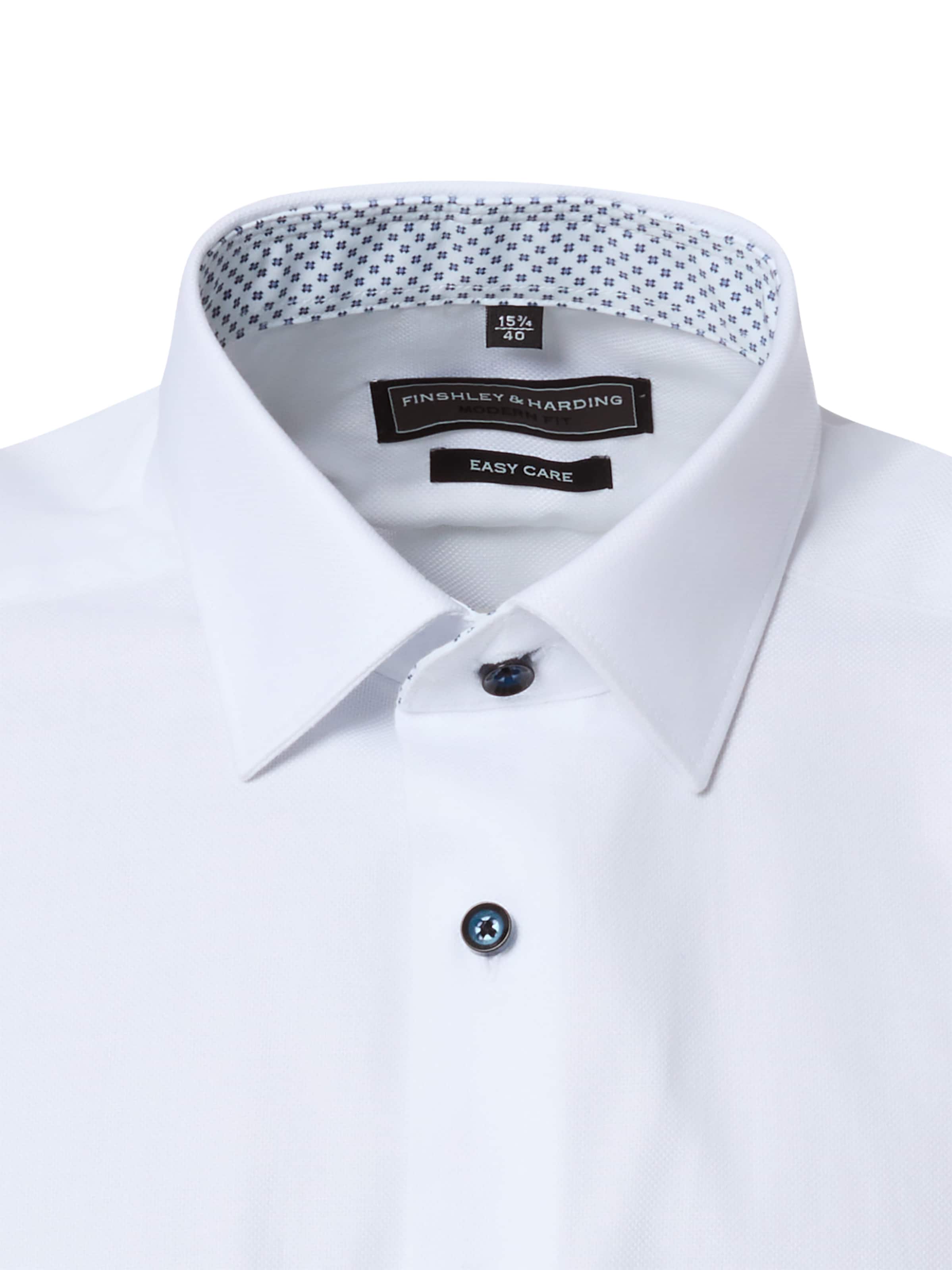 Finshley & Harding Regular Fit Businesshemd 'Easy Care' in Weiß