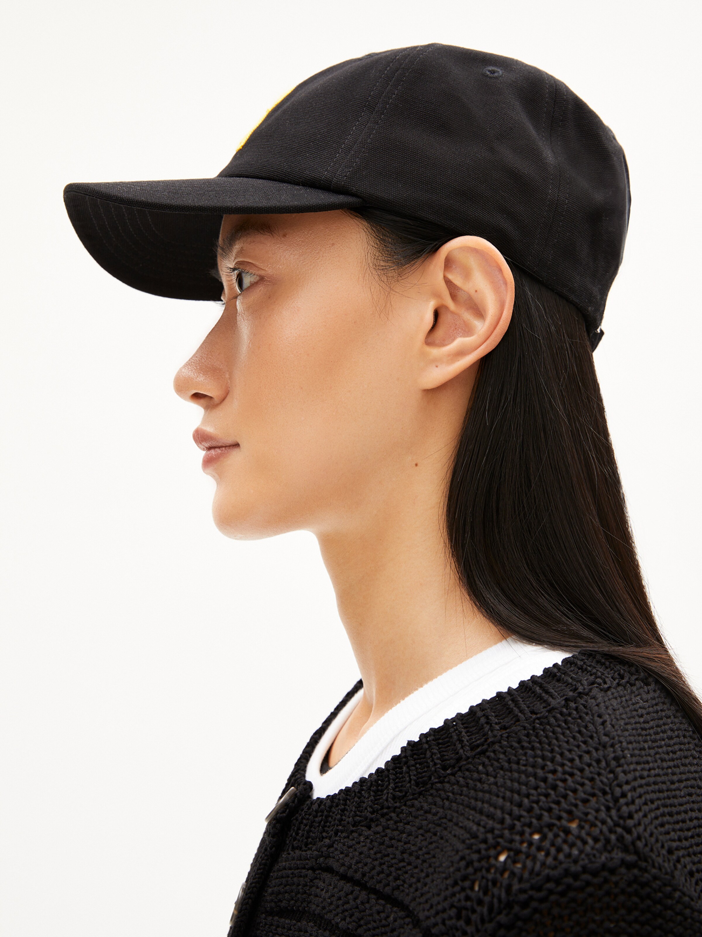 ARMEDANGELS Cap ICONIC Å YENAAS in Schwarz: Vorderseite