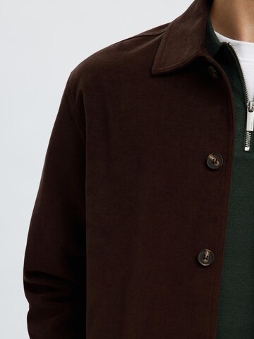 Veste mi-saison SELECTED en marron