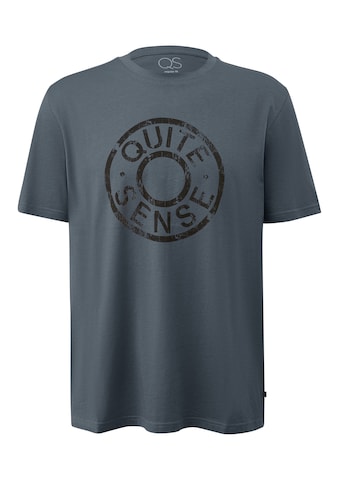 T-Shirt QS en bleu : devant