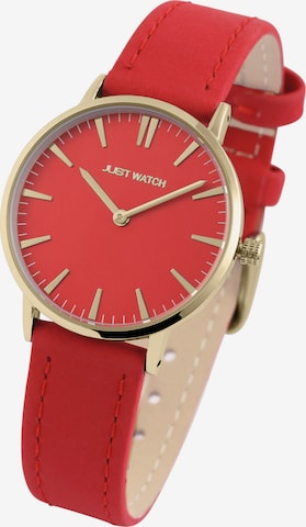 Just Watch Analoguhr in Rot: Vorderseite
