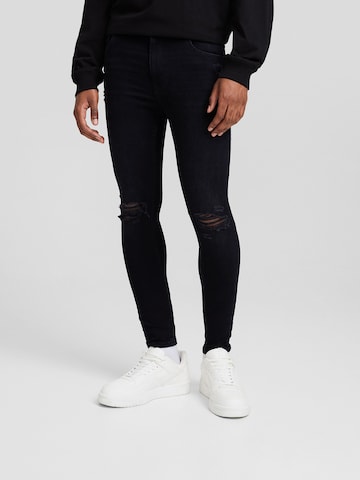 Bershka Skinny Jeans i svart: forside