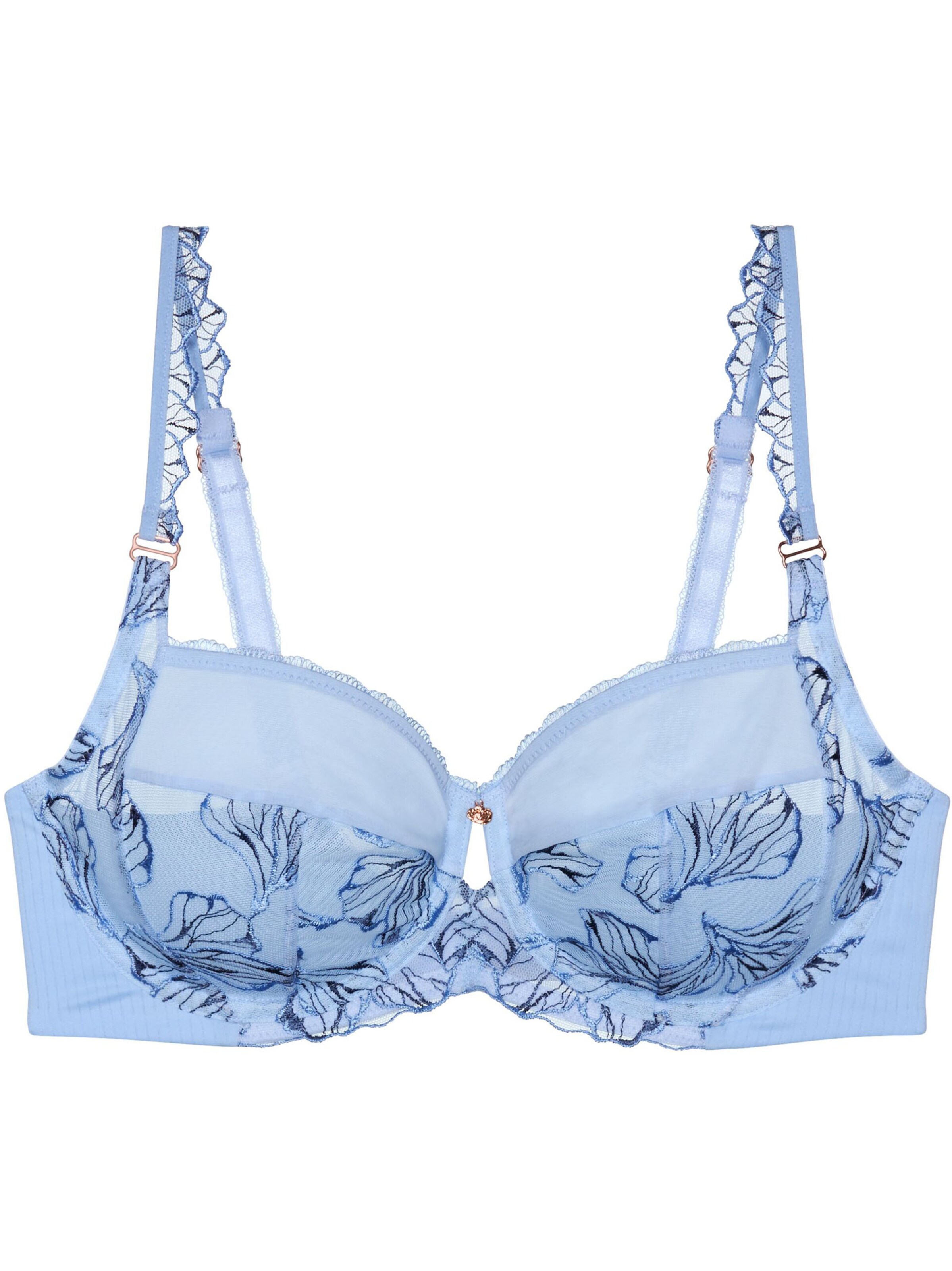 TRIUMPH BH ' Wild Iris Florale ' in Blauw: voorkant