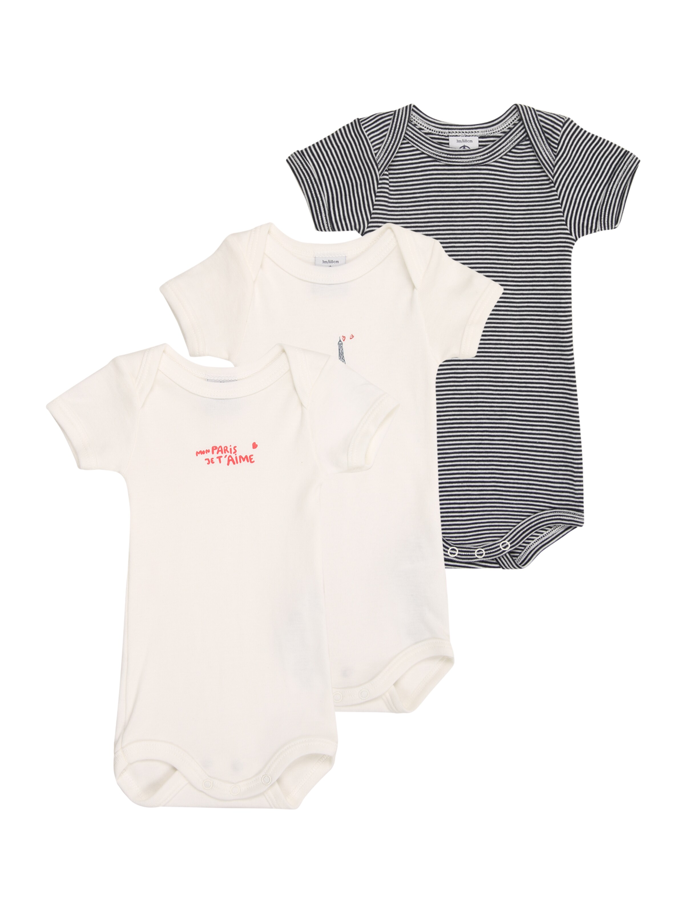 PETIT BATEAU Rompertje/body in Blauw: voorkant