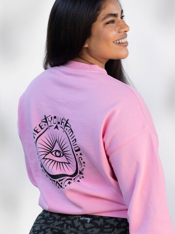 Hey Honey Sweatshirt 'Sweater Cotton' in Roze