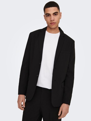 Coupe regular Veste de costume 'EVE' Only & Sons en noir