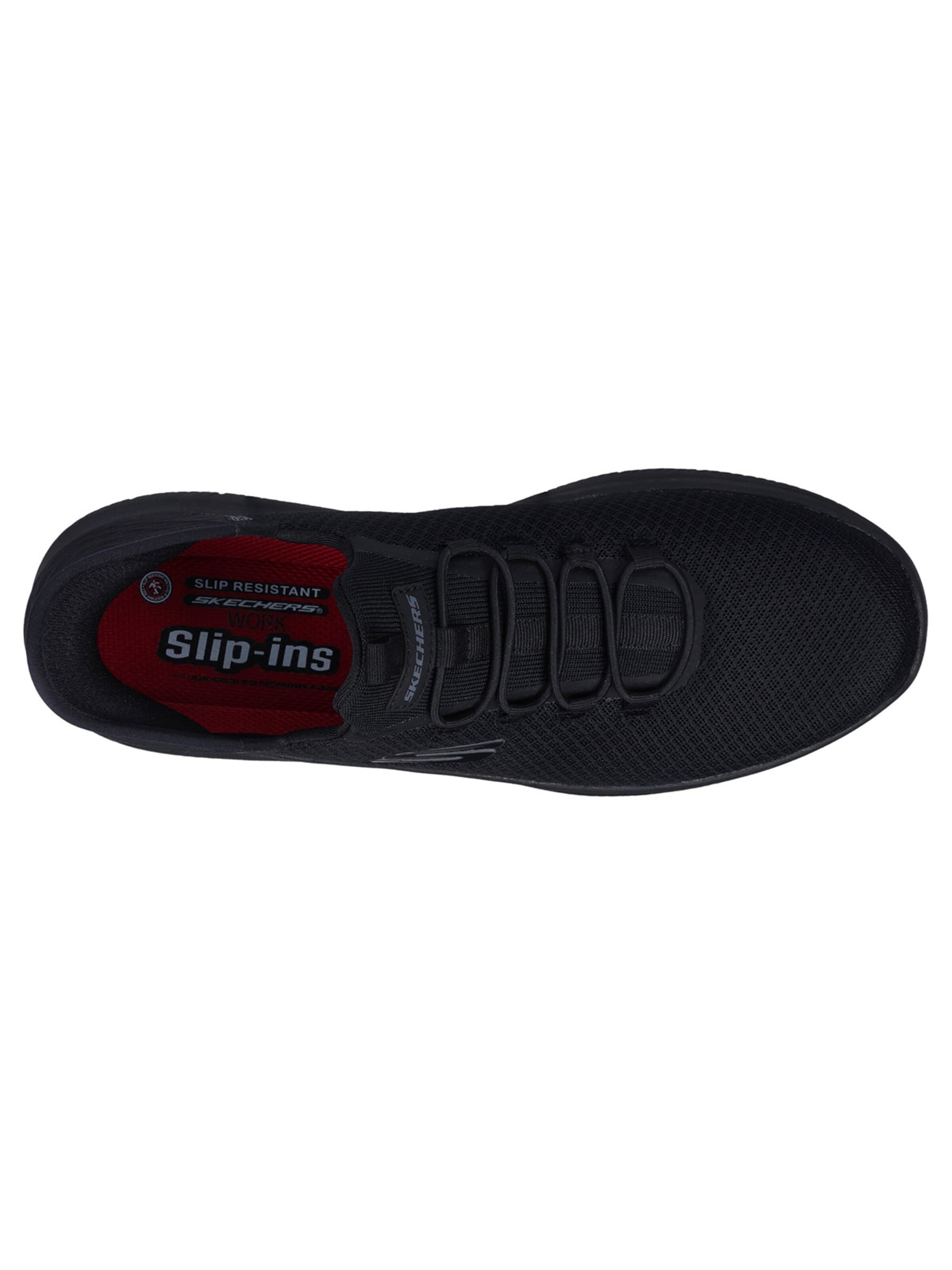 SKECHERS Athletic lace-up shoe 'Freizeitschuhe Summits Slip-In' in Black