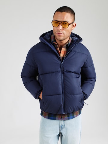 HOLLISTER Χειμερινό μπουφάν σε μπλε: μπροστά