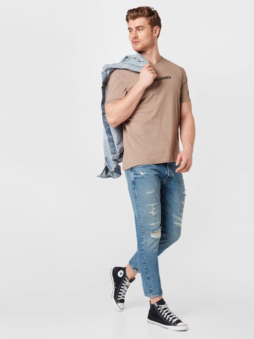 JACK & JONES T-Shirt 'You' in Braun