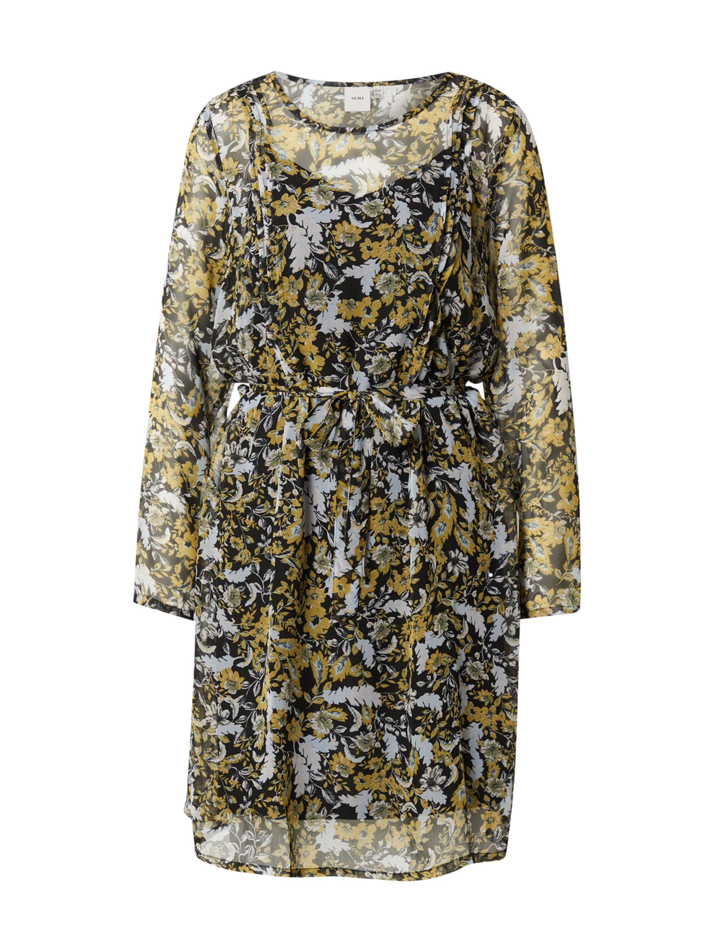 ICHI - Vestido em amarelo: frente