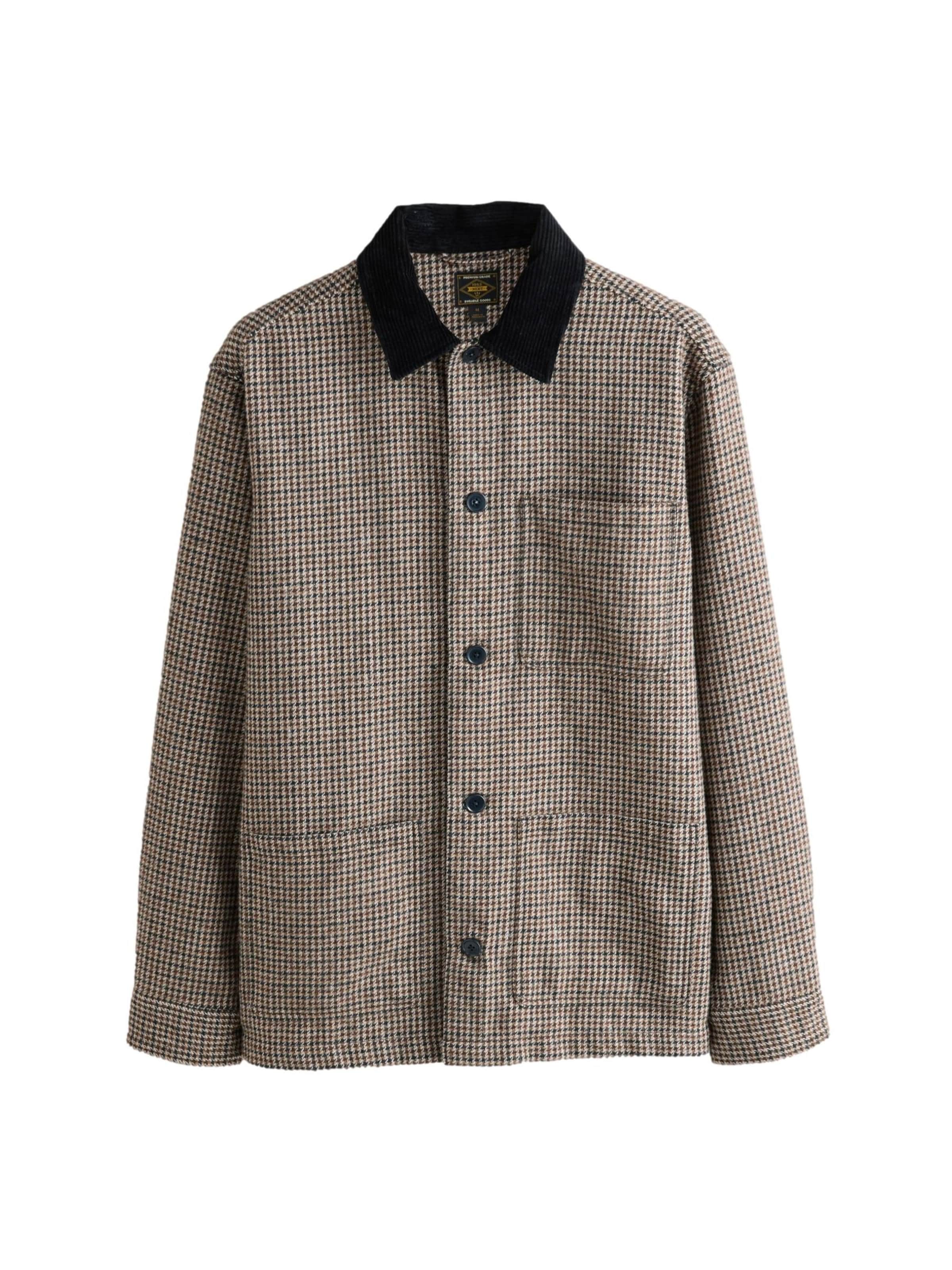 Coupe regular Chemise 'Heritage' Next en marron : devant