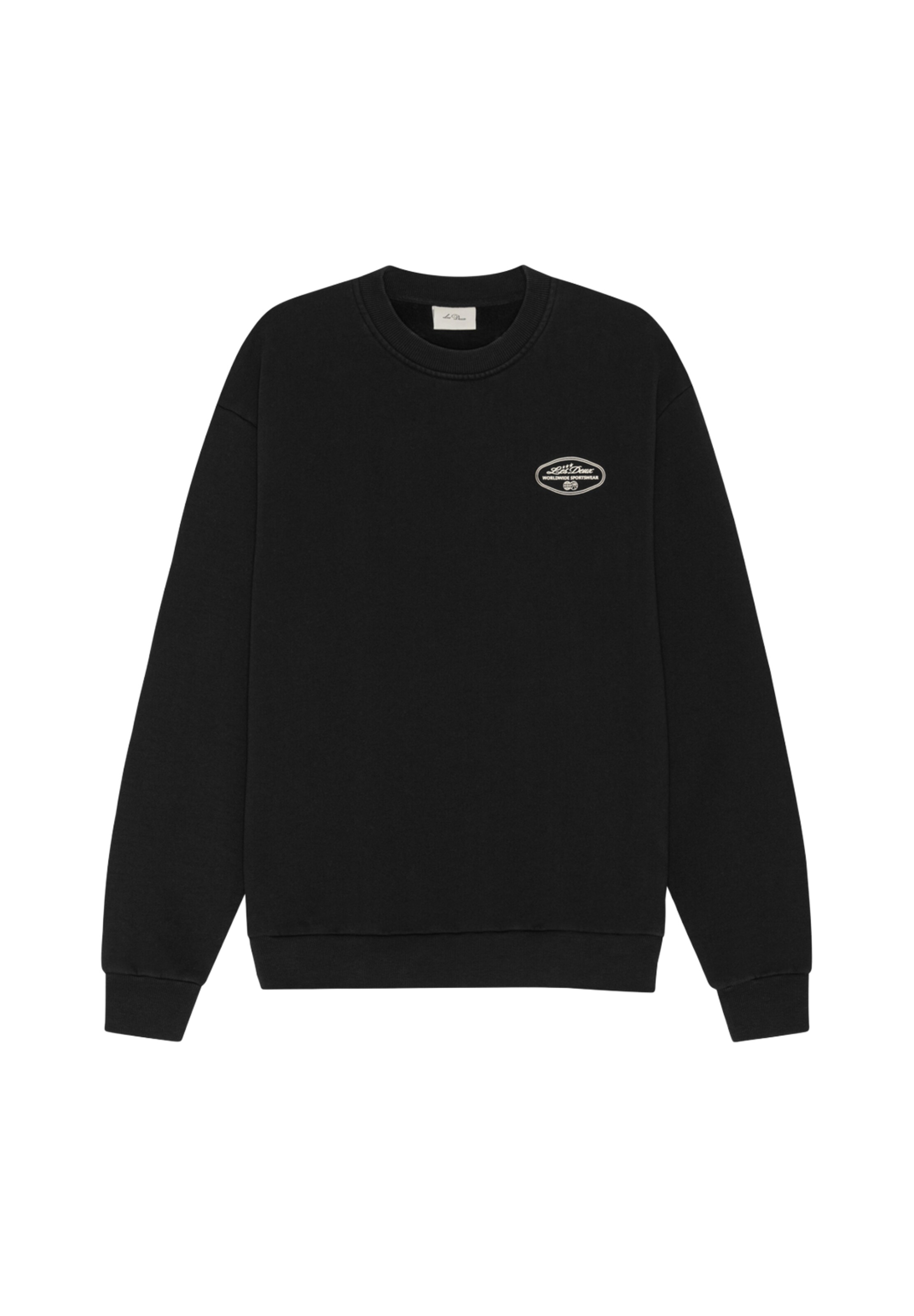 Les Deux - Sudadera 'Worldwide' en negro: frente