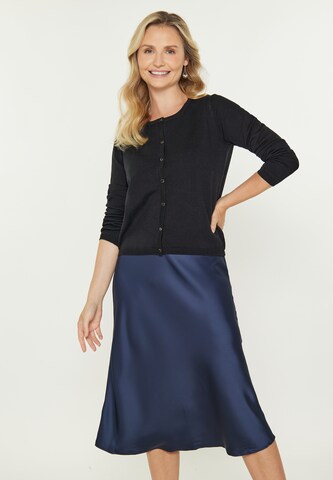 usha BLACK LABEL Gebreid vest 'Classic' in Zwart: voorkant