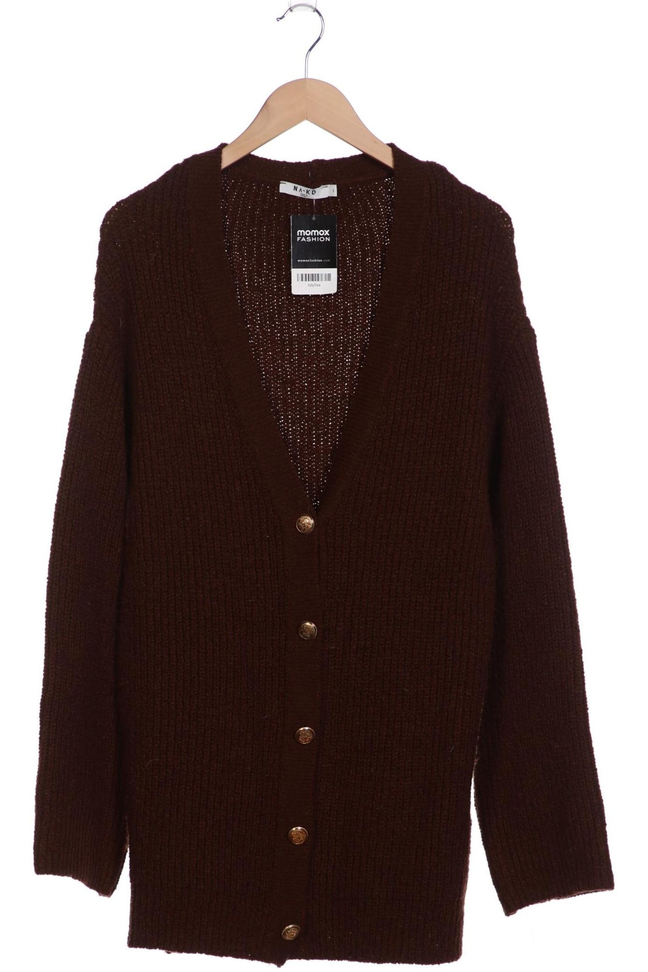 NA-KD Strickjacke S in Braun: Vorderseite