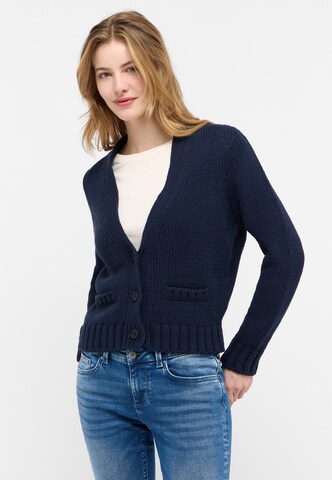 MUSTANG Knit Cardigan 'Sedalia' in Blue: front