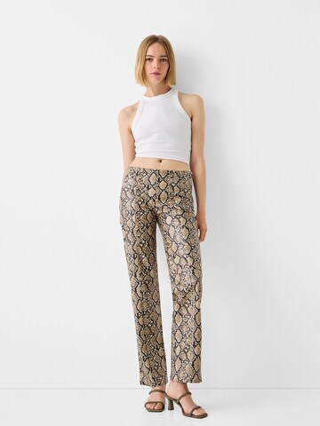 Bershka Regular Byxa i beige