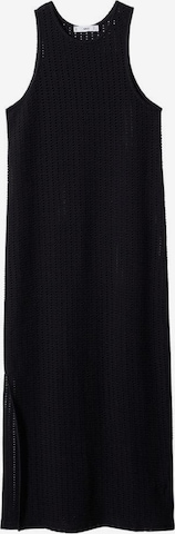 MANGO Gebreide jurk 'Sandy' in Zwart: voorkant