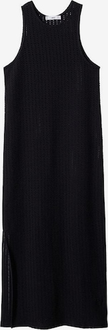 MANGO Knitted dress 'Sandy' in Black: front