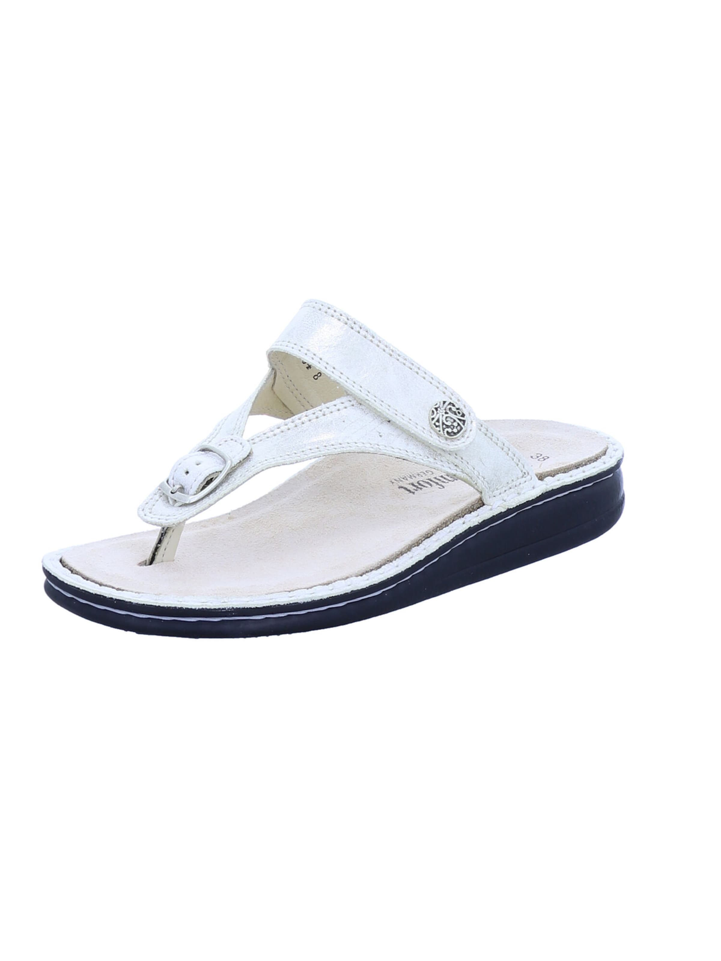 Finn Comfort T-Bar Sandals 'Alexandria' in White: front