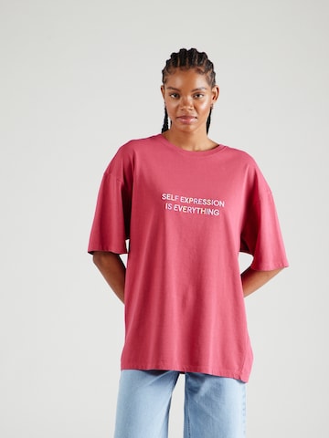 florence by mills exclusive for ABOUT YOU - Camiseta talla grande 'Contentment' en rosa: frente