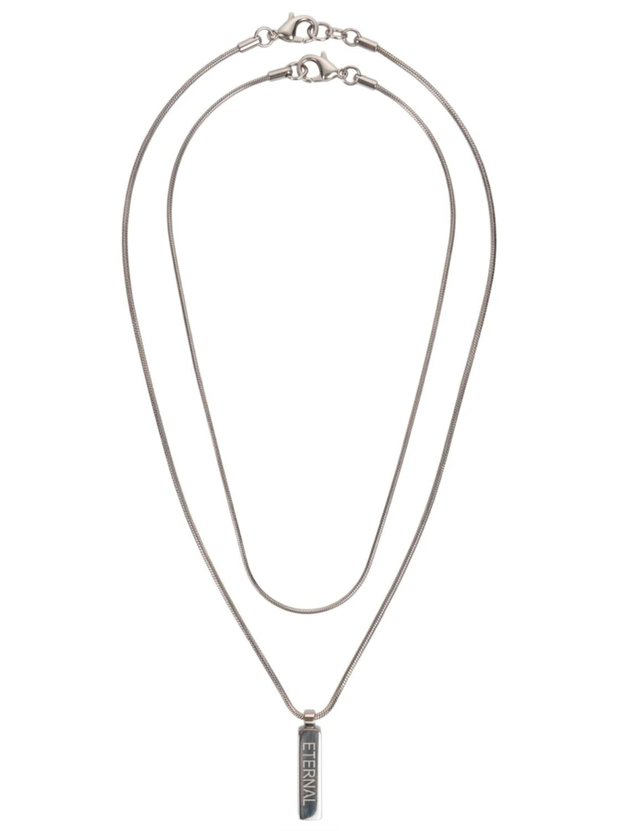 Eternal Ketting 'Snake Set' in Zilver: voorkant