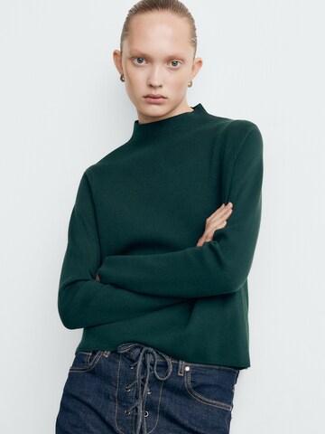 MANGO Sveter 'CHIMNEY' - Zelená: predná strana