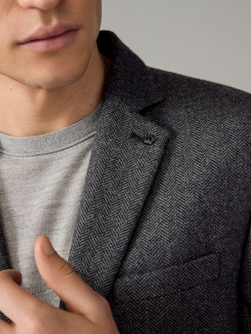 Next Slim fit Suknjič | siva barva