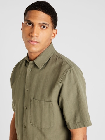 Samsøe Samsøe Comfort fit Button Up Shirt 'Sataro' in Green