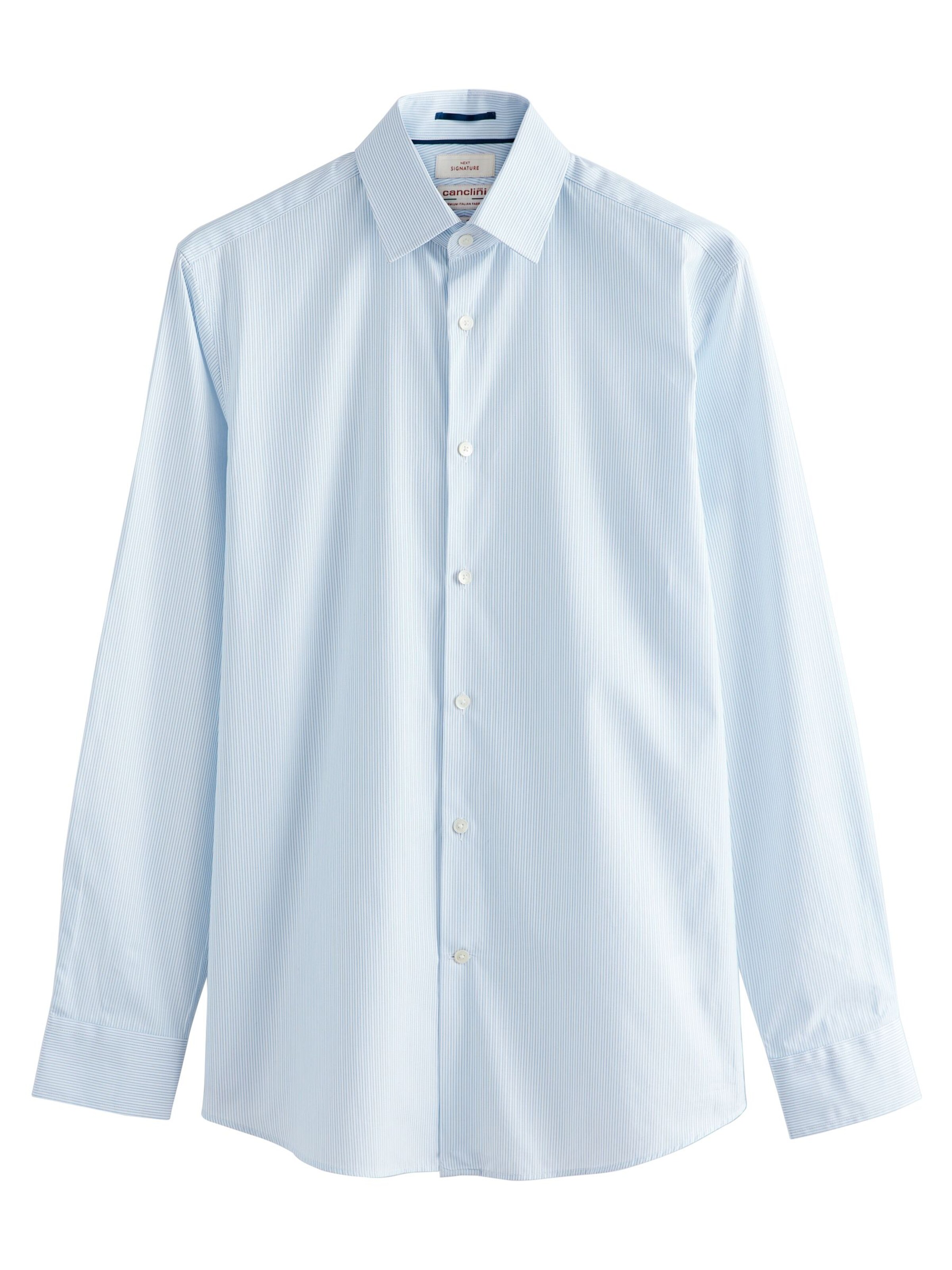 Next Slim Fit Hemd in Blau: Vorderseite