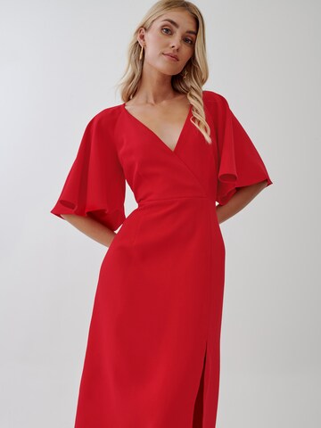 Robe 'ABIGAIL' Tussah en rouge