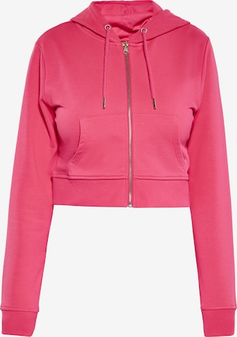 Veste de survêtement swirly en rose : devant