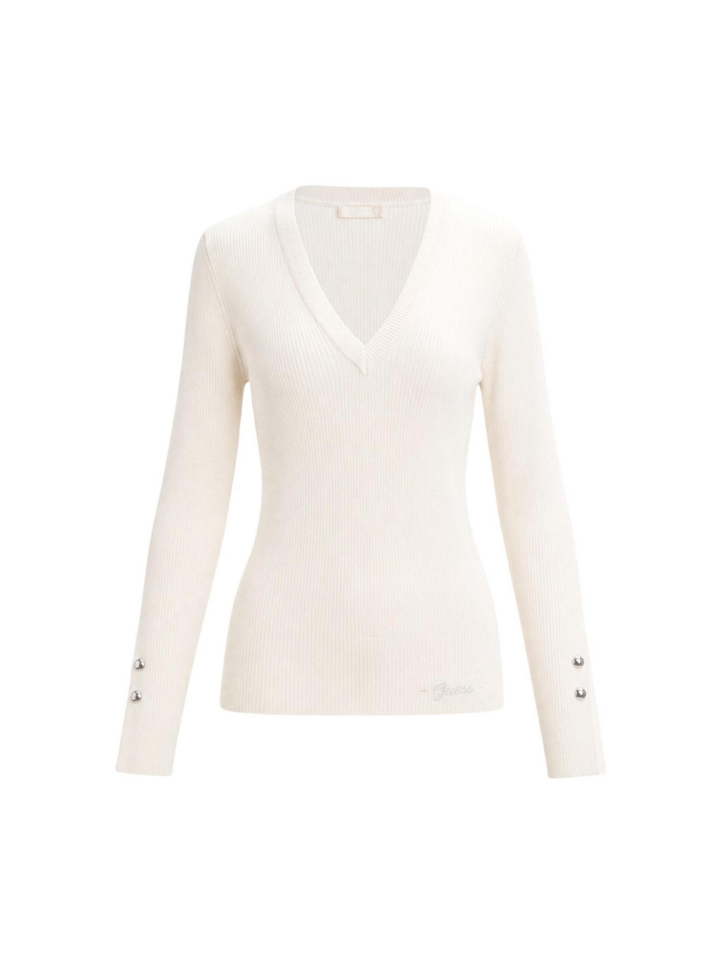 GUESS Sweater 'LS VN ELLIE SWTR W6YR10 Z0949' in White: front