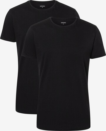 T-Shirt camano en noir : devant