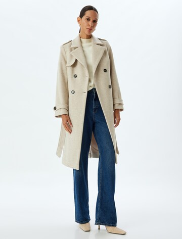 Koton Between-seasons coat in Beige: front