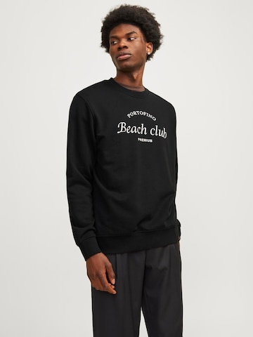 JACK & JONES Μπλούζα φούτερ 'Ocean Club' σε μαύρο: μπροστά