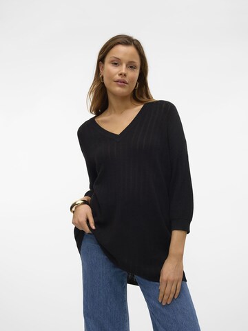 VERO MODA Trui 'New Lexsum Stitch' in Zwart