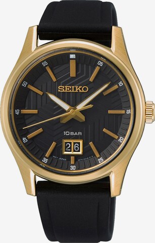 SEIKO Analog Watch in Black: front