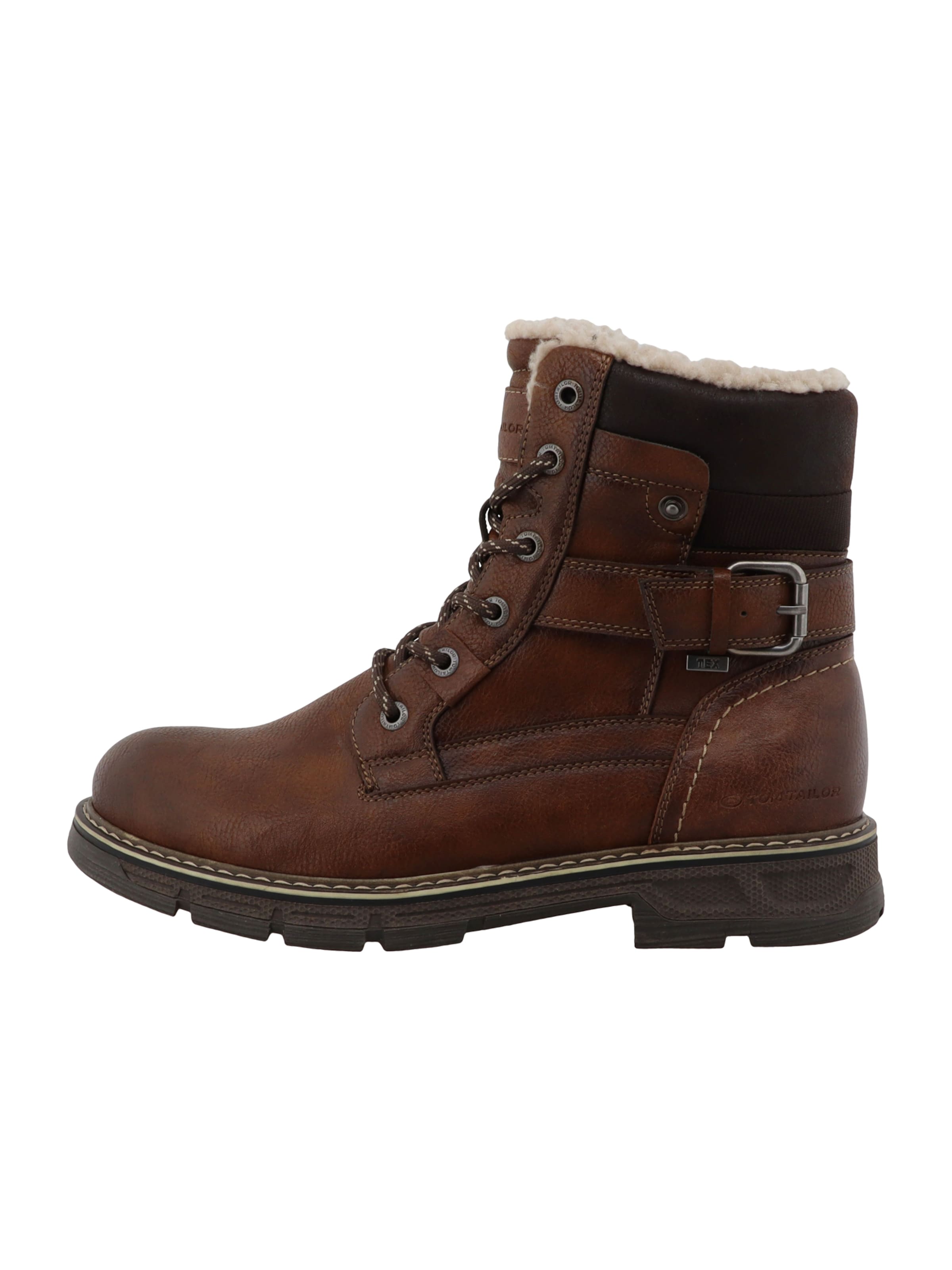TOM TAILOR Schnürboots in Braun: Vorderseite