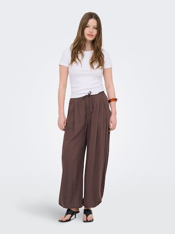ONLY Wide leg Broek 'ONLSiesta' in Bruin
