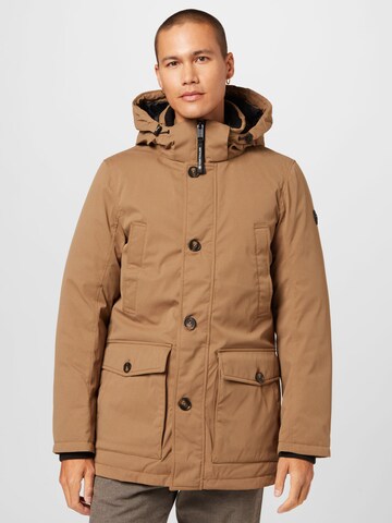 TOM TAILOR Parka 'Arctic' in Braun: Vorderseite