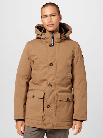 Parka d’hiver 'Arctic' TOM TAILOR en marron : devant