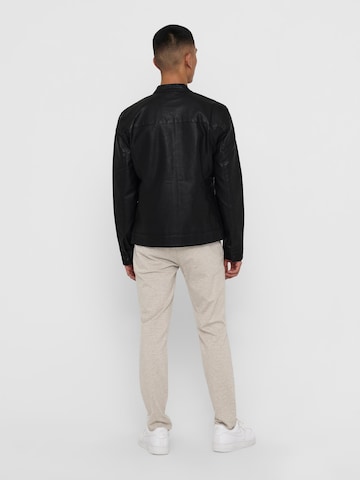 Only & Sons Regular fit Between-Season Jacket 'Mike' in Black