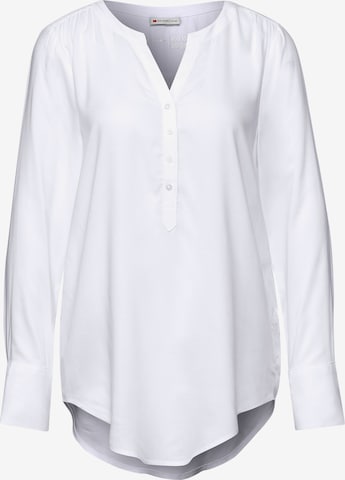 STREET ONE Bluse mit halber Knopfleiste in Weiß: predná strana